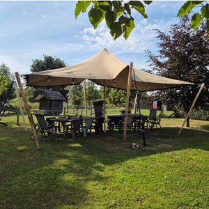 Complete Stretchtent set van 7,5×5 meter Complete Stretchtent set van 7,5×5 meter